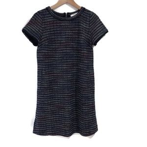 NWOT LOFT Black Tweed Pocket Shift Dress